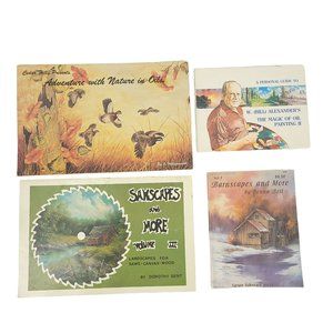 Vintage Painting Books Lot Of 4 Sawscapes Landscapes Oil Barnscapes Arts Crafts